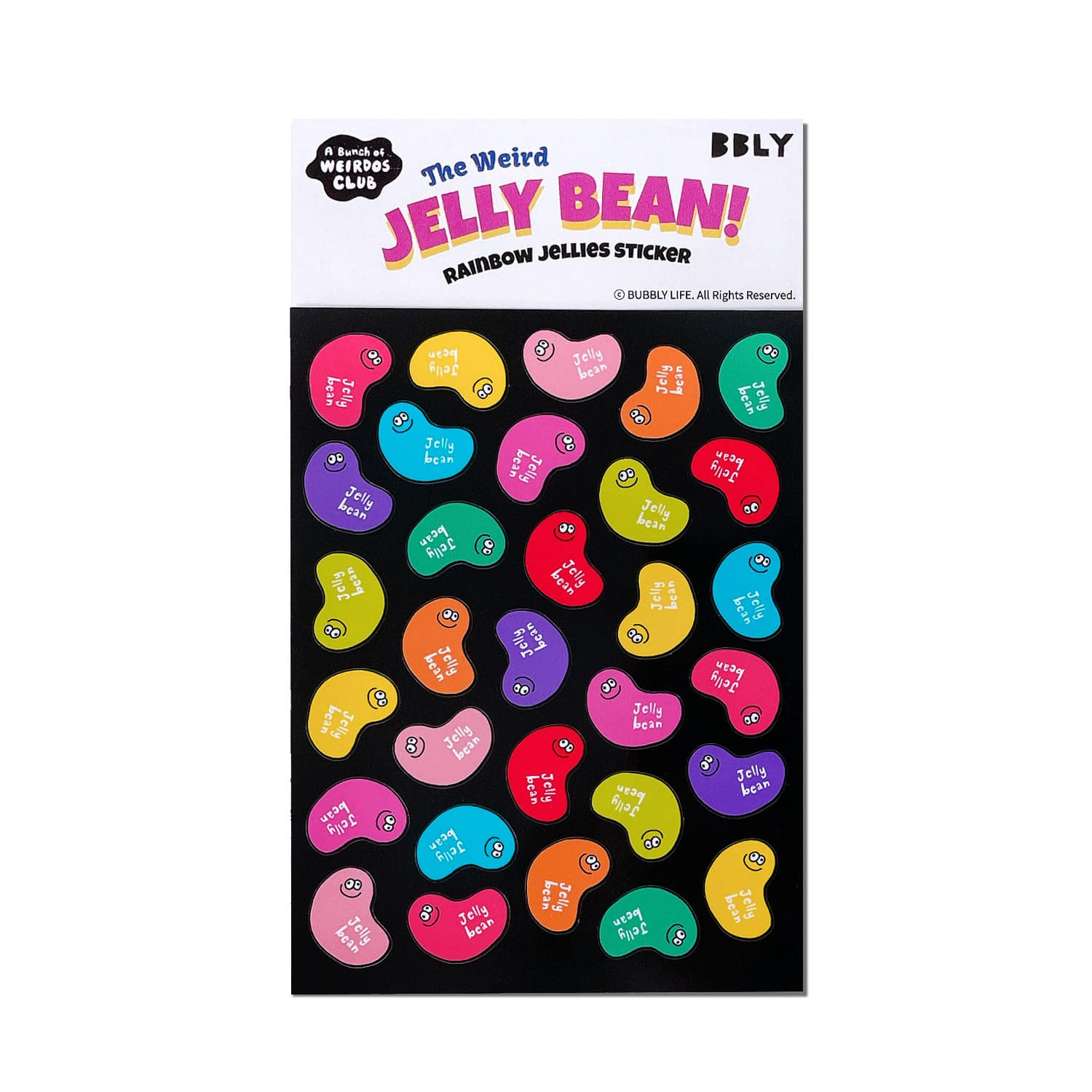 Rainbow Jelly bean 리무버블 스티커